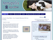 Tablet Screenshot of annapolisdogwalkers.com